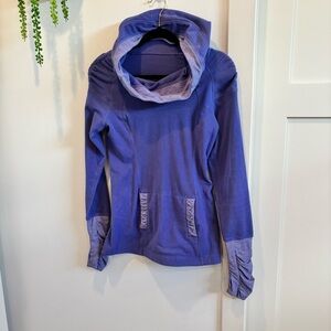 Lululemon Apres Run Persian Purple Fleece Hooded Long Sleeve Jacket Size 4